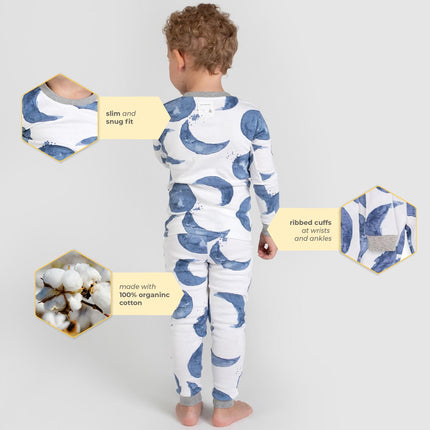 Pijama de dos piezas para bebé de Burt's Bees Baby, camiseta y pantalón, 100 % algodón orgánico, modelo The Pines, 24 meses