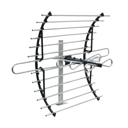GE Attic Mount TV Antenna, Long Range Antenna, Supports 4K 1080P Digital HDTV VHF UHF, Indoor Directional Antenna, Mounting Pole Included, Out of Sight Compact Design, 33692