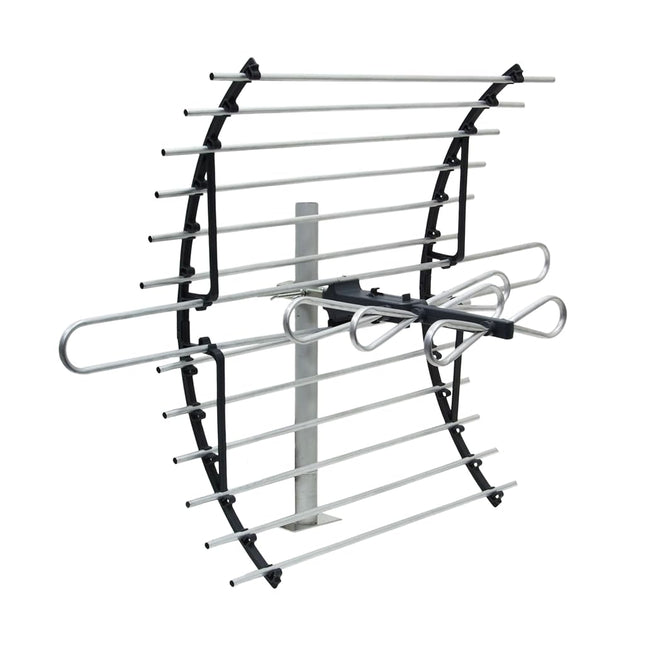 GE Attic Mount TV Antenna, Long Range Antenna, Supports 4K 1080P Digital HDTV VHF UHF, Indoor Directional Antenna, Mounting Pole Included, Out of Sight Compact Design, 33692