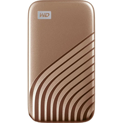 WD My Passport SSD, 2TB Portable External SSD, read speeds up to 1050 MB/s, write speeds up to 1000MB/s, Portable SSD, Works with PC, Xbox and Playstation, Gold