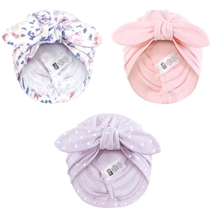 Hudson Baby Bandeaux en coton Turban pour bébés filles, 0-24 mois, motif floral moderne, 0-24 mois