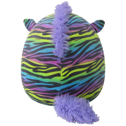 Squishmallows Cebra de rayas de neón de 35 cm con crin arcoíris – Añade a Safiyah a tu escuadrón, peluche ultrasuave de animal de peluche grande, peluche oficial de Kellytoy