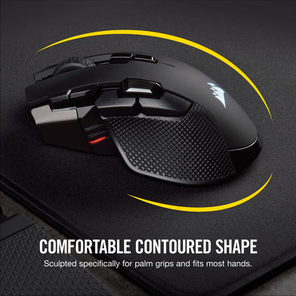 CORSAIR IRONCLAW RGB inalámbrico - Ratón para juegos FPS y MOBA - Sensor óptico de 18 000 PPP - Inalámbrico Slipstream de menos de 1 ms