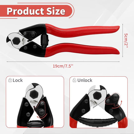 HOUSERAN 8 Inch Cable Cutters Heavy Duty, Seal Cutter for Truck Driver
