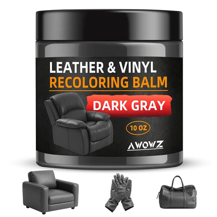 Leather Recoloring Balm 10 OZ Dark Gray for Car Se