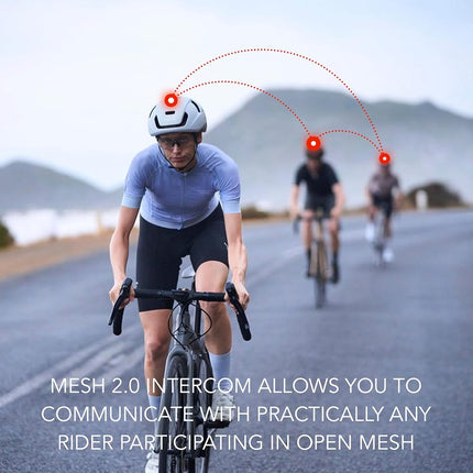 Sena S Mesh Intercom Smart Road Cycling Helmet (Matte Black, Medium)