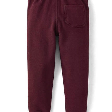 Gymboree Boys' and Toddler Fleece Jogger Sweatpants, Rustic Redwood, 18-24 Months