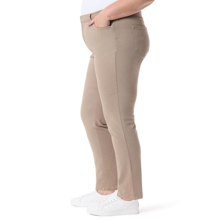 Gloria Vanderbilt Womens Amanda Classic High Rise Tapered Jean Plus Size, Hazelnut, 24 Plus Short