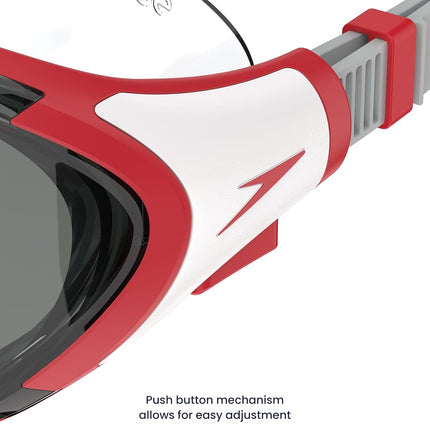Speedo Unisex Child Swim Goggles Biofuse 2.0 Junior - Mask High Risk Red/Smoke, One Size