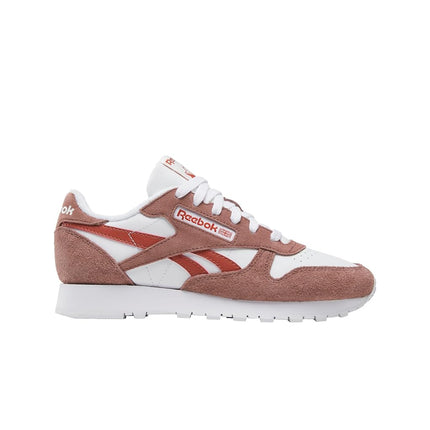 Reebok CLASSIC LEATHER, Zapatillas de mujer, Blanco/Tierra quemada/Rojo aro, 4 UK