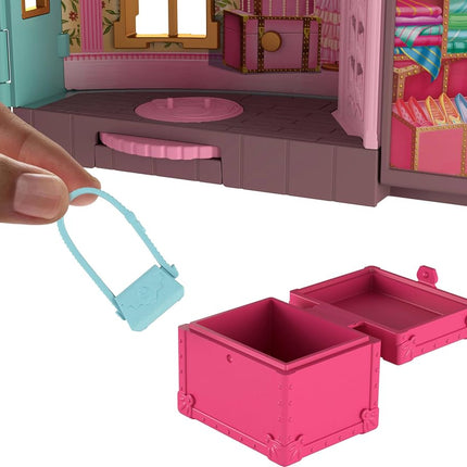Mattel Universal Pictures’ Wicked So Popular Dorm Small Doll Playset with 3 Play Spaces & 9 Accessories, Inspired by the Movie, JHC00, Pink - So Popular Dorm