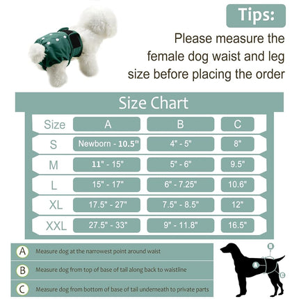 Grecle 3 Pack Female Dog Diapers - Reusable Diapers for Doggie in Heat - Highly Absorbent Dog Diapers Female for Pet Incontinence with Adjustable Snaps (Red, M)
