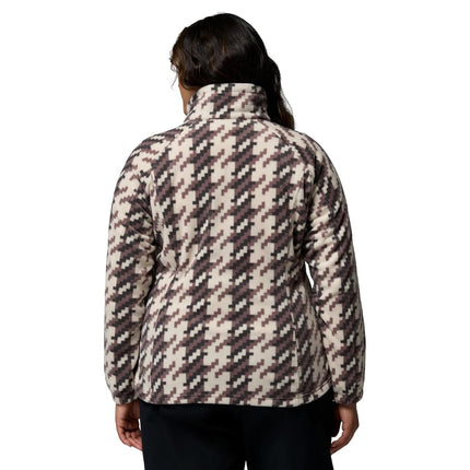 Columbia womens Benton Springs Printed Full Zip, Dark Stone/Twills, XXL