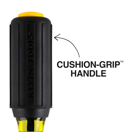 Klein Tools 654516 Heavy-Duty Hollow Shaft Nut Driver, Color-Coded 5/16-Inch Hex, Pass Through Design, 6-Point Socket, and Cushion-Grip Handle