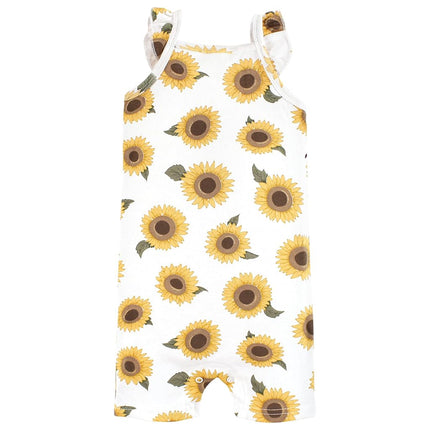 Grenouillères en coton unisexe Hudson Baby, Tournesol, 3-6 mois