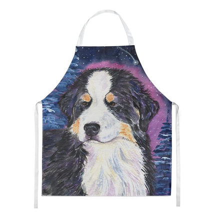 Caroline's Treasures SS8446APRON Starry Night Bernese Mountain Dog Apron, Large, Multicolor