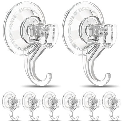 EAMOMORK Suction Cup Hooks for Shower, Large Clear