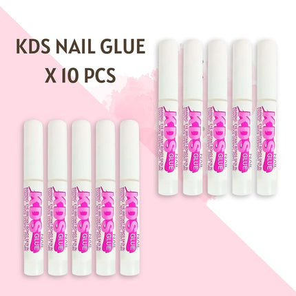 KDS Nail Glue for Professional Fake Nail Art & Design 10pcs Nail Tip Extension Glue