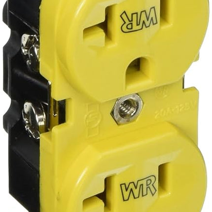 Leviton WBR20-Y 20-Amp, 125-Volt, Wide Body Duplex