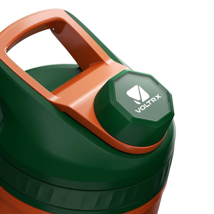 VOLTRX ChillMix Shaker Bottle Insulated Stainless Steel - USB C Rechargeable Electric Protein Shake Mixer, Shaker Cups for Protein Shakes and MealReplacement,(Neon Carrot)
