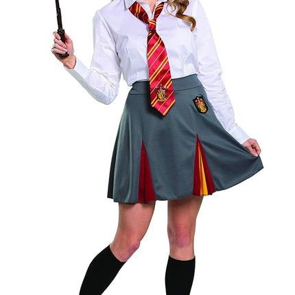 DISGUISE 108269B Harry Potter Skirt, Wizarding World House Themed Dress Bottom, Adult Halloween Costume and Party Accessory Gryffindor, Gray & Gold, Medium