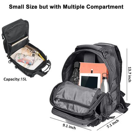 hopopower Tactical Sling Bag Pack Military Rover Shoulder Backpack EDC Assault Range Bag, Water-Resistant