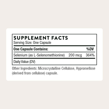 Thorne Research - Selenium - 200 mcg Selenium Supplement - 60 Capsules
