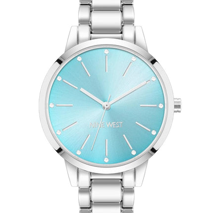 Nine West Women's Crystal Accented Bracelet Watch,