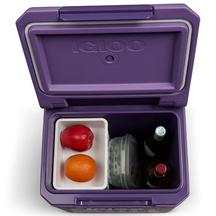 Igloo Tag Along 360 Spinner Cooler | 20 Quart Rolling Ice Chest | Dusted Grape