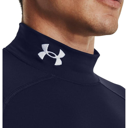 Under Armour Men's UA CG Armour Comp Mock, Men's Base Layer with a Polo Neck, Thermal Long Sleeve Top for Winter Running and Skiing with Anti-Odour Technology
