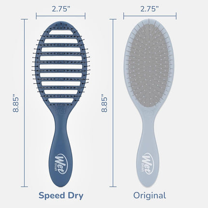 WetBrush Speed Dry Detangler avec Poils Heatflex et Design Ouvert pour un Séchage Plus Rapide, pour Tous Types de Cheveux, Bleu Élémentaire