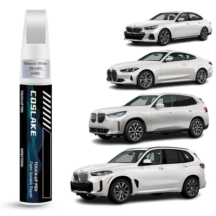 COSLAKE Car Touch Up Paint(Mineral White Metallic(