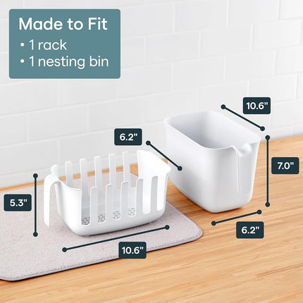 YouCopia Dry&Store Reusable Bag Drying Rack and Bin Set, Silicone Bags Organizer and Storage