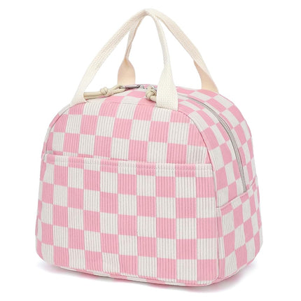 Corduroy Lunch Box for Women Girls, Cooler Lunch B