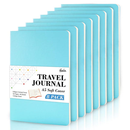 8 Pack Soft Cover Journal Bulk, Feela Notebooks Co