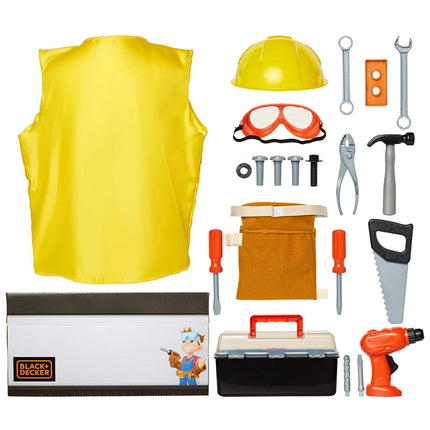 BLACK+DECKER Kids Tool Set with Toolbox, Construction Vest and Hard Hat 22 Piece Set [Amazon Exclusive]