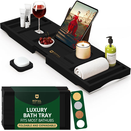 Foldable Bathtub Tray Caddy Bamboo Bathtub Tray Ex