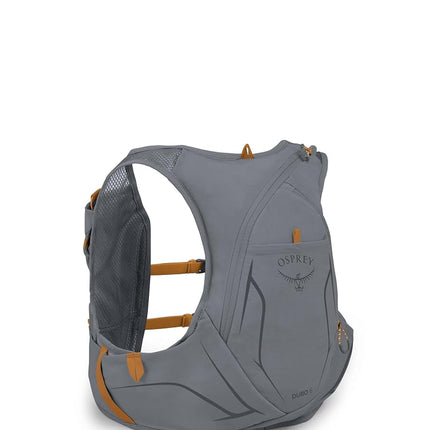 Chaleco de hidratación para correr Osprey Duro 6L para hombre con depósito Hydraulics, Phantom Grey/Toffee Orange, Pequeño