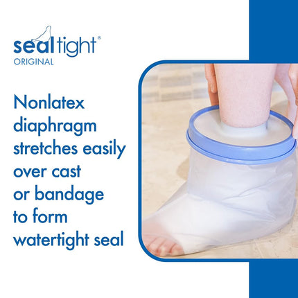 SEAL-TIGHT Original Cast and Bandage Protector, Watertight Protection, Keeps Skin and Casts Dry, Prevents Moisture Penetration, Ideal Protection when Showering or Swimming, Adult, Long Leg, 107cm