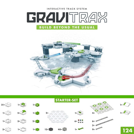 GraviTrax Starter Set 124 Pieces STEM Marble Run Building Kit for Kids Ages 8+