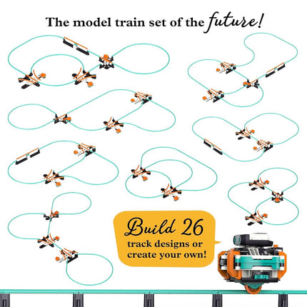 Thames & Kosmos RoboRails STEM Kit, Construct a Reconfigurable Robot Monorail System with Splitters, Cross Switch, Seesaw Mechanism, Modern-Day Model Train Set, Explore Physics & Gyroscopic Forces