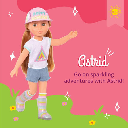 Glitter Girls 14-Inch Fashion Doll Astrid, Poseable Camping Outfit, Dolls