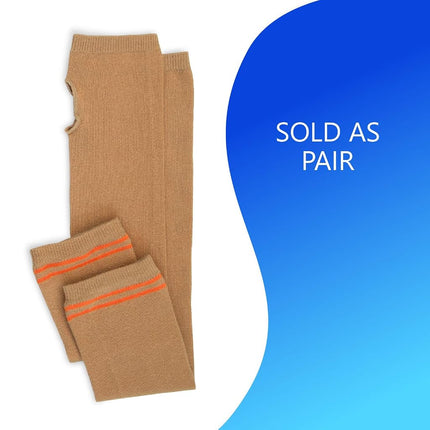 NYOrtho Geri-Sleeves Arm Skin Protectors – Pair of and Washable Protects Sensitive Thin Skin from Tears & Abrasions, Arm - Tan, S (1 Pair)
