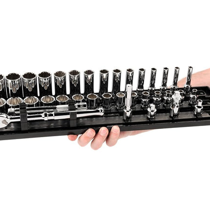 TEKTON 3/8 Inch Drive 12-Point Socket and Ratchet Set with Rails, 36-Piece (1/4-1 in.) | SKT13102
