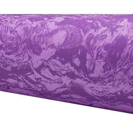Gaiam Restore Marbled Foam Roller for Muscle Massage - 18" Muscle Massager for Stimulation - Total Body Pain Relief, Back, Neck, Foot, Calf, Leg, Arm - Deep Tissue Massager for Sore Muscles - Purple