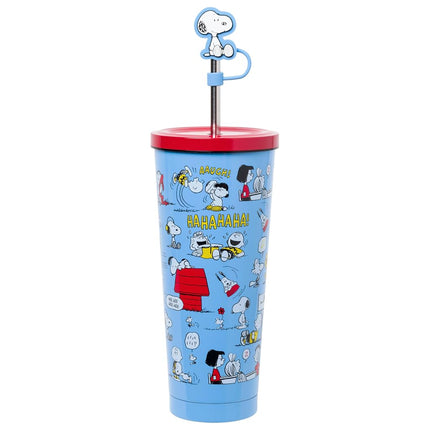 Silver Buffalo Peanuts Stainless Steel Tumbler wit