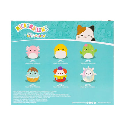 Micromallows Squishmallows Original 6-Pack � Archie Axolotl, Bimbi Clown, Lucy-May Llamapegacorn, Maritza Cactus, Maya Sundae, Rodry Bearded Dragon