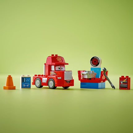 LEGO DUPLO Disney and Pixar’s Cars Mack at the Race Set, Truck Building Toy for 2 Plus Year Old Toddlers, Boys & Girls, Buildable Red Hauler from the Film, Birthday Gift Idea 10417