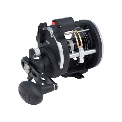 PENN Rival™ Level Wind, Fishing Reel, Conventional Reels, Sea - Boat and Kayak Fishing Reel - Heavy Duty Saltwater Reel for Cod, Bass, Flatfish, Rays, Tope, Pollack, Black/Silver, 30LC | Right Hand