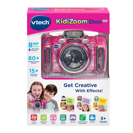 Cámara digital doble KidiZoom Duo Camera FX de VTech para niños, rosa